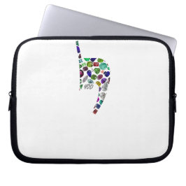 Funda Para Portátil Carta 'YOD' hecha con joyas en todos los colores