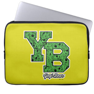 Funda Para Portátil Cartas de Varsidad de Oso con Patrón Yogi