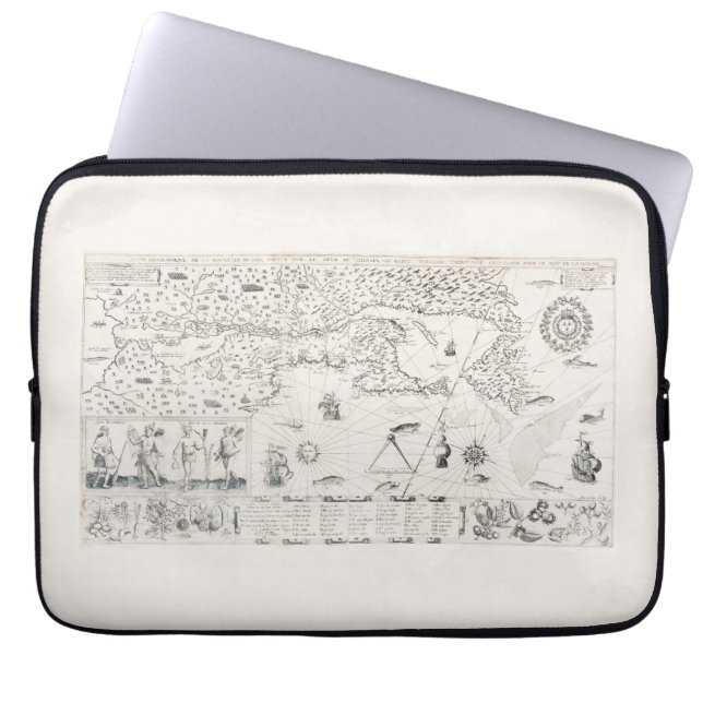 Funda Para Portátil Carte Française Canada (Québec) par Champlain 1612 (Frente)