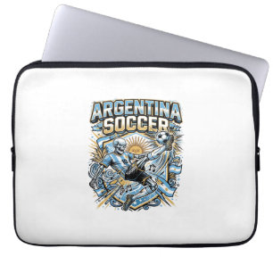 Funda Para Portátil Cartel de Naciones de Futbolista Esqueleto de Arge