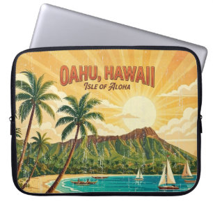 Funda Para Portátil Carteles de viaje hawaianos antiguos - Traje de ne