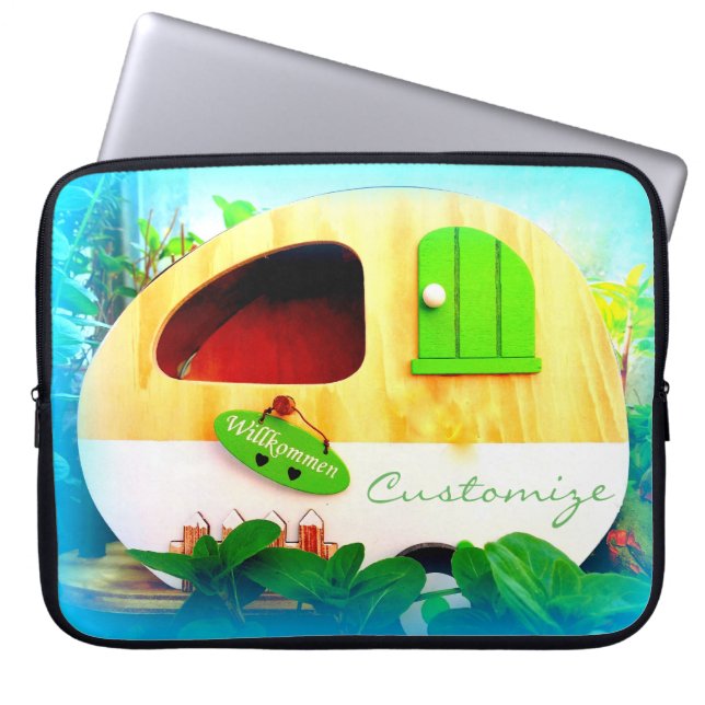 Funda Para Portátil Casa de camper retro personalizada (Frente)