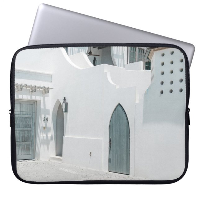 Funda Para Portátil Casa de hormigón blanco (Frente)