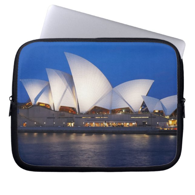 Funda Para Portátil Casa de la Ópera de Sídney de Noche, Sídney, Nueva (Frente)