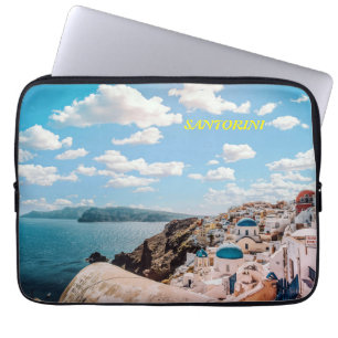 Funda Para Portátil Casa de playa Santorini, Grecia