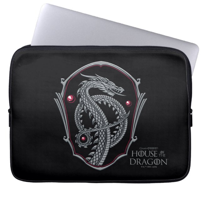 Funda Para Portátil CASA DEL DRAGÓN | Escudo Silver Dragon (Frente)
