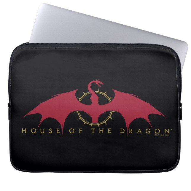 Funda Para Portátil CASA DEL DRAGÓN | Gráfico Dragón Rojo (Frente)