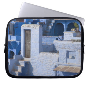Funda Para Portátil Casa pintada de azul tradicional, Jodphur
