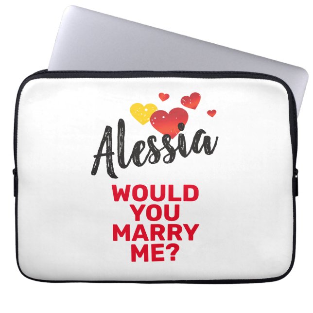 Funda Para Portátil Casar conmigo (Frente)