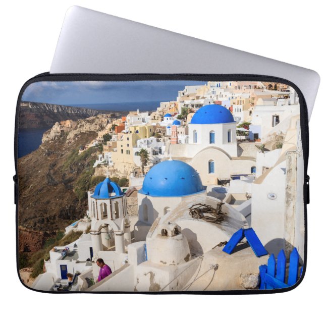 Funda Para Portátil Casas Griegas Tradicionales (Frente)