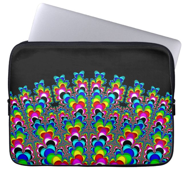 Funda Para Portátil Cascada arcoiris - Arte fractal (Frente)