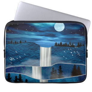 Funda Para Portátil Cascada azul