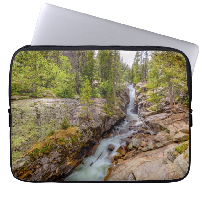 Funda Para Portátil Cascada de cascada y río (Frente)
