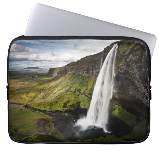 Funda Para Portátil Cascada el | Islandia de Seljalandsfoss (Frente)