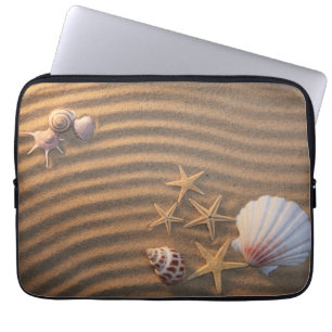 Funda Para Portátil Cáscaras y estrellas de mar del mar