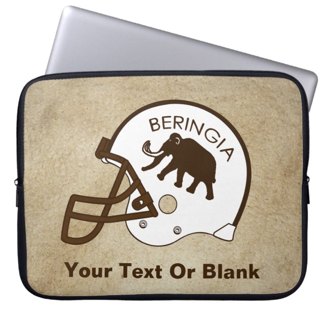 Funda Para Portátil Casco de Fútbol de la Universidad de Beringia (Frente)