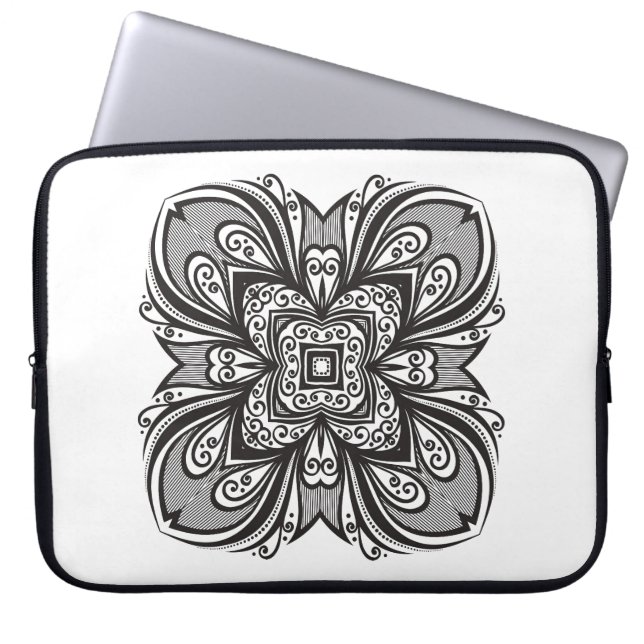 Funda Para Portátil Casilla negra de Deco inspirada (Frente)