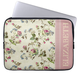 Funda Para Portátil Caso conocido floral del vintage