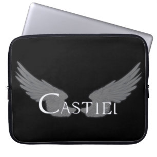 Funda Para Portátil Castiel de caída con alas blancas