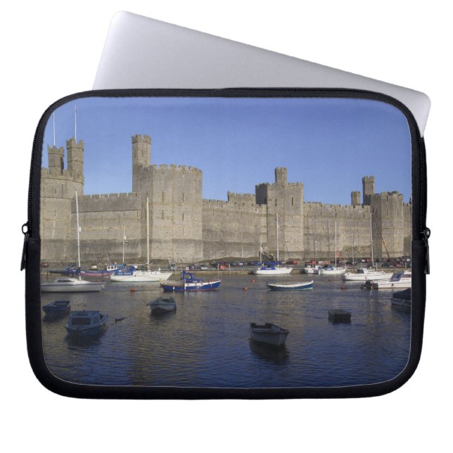 Funda Para Portátil Castillo de Caernarfon, Gwynedd, Gales (RF) (Frente)