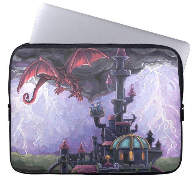 Funda Para Portátil Castillo de Dragon (Frente)