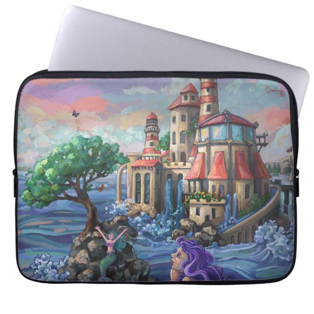 Funda Para Portátil Castillo de Mermaid (Frente)