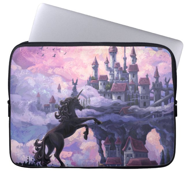 Funda Para Portátil Castillo de Unicorn (Frente)
