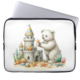 Funda Para Portátil Castillos de arena y osos de peluche