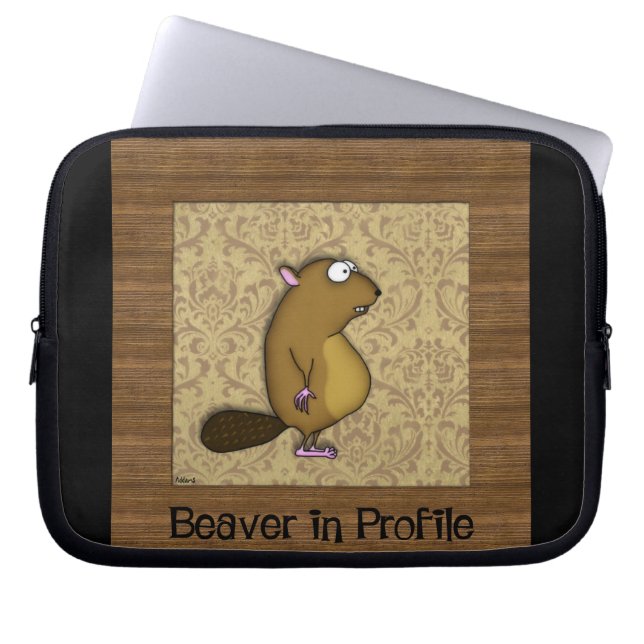 Funda Para Portátil castor en perfil (Frente)