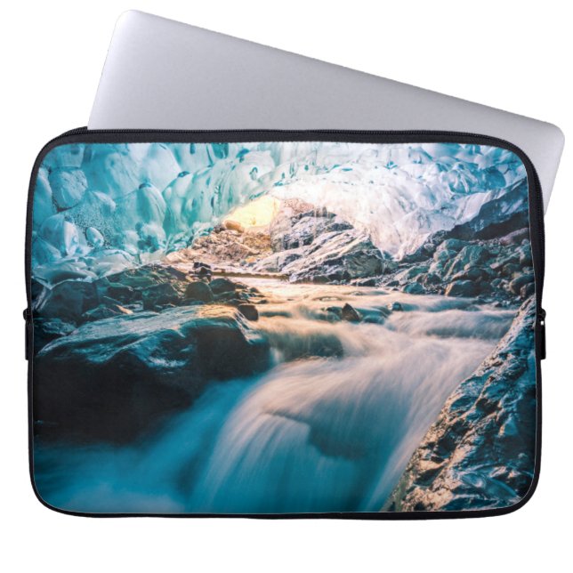 Funda Para Portátil Cataratas | Glaciar Vatnajokull, Islandia oriental (Frente)