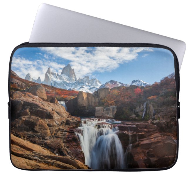 Funda Para Portátil Cataratas | Montaña Fitz Roy, Argentina (Frente)