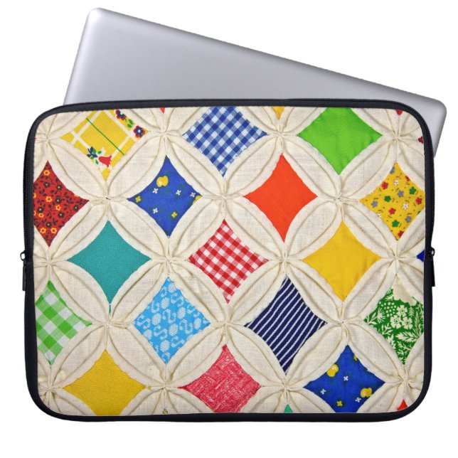 Funda Para Portátil Cathedral Window Quilt Design (Frente)