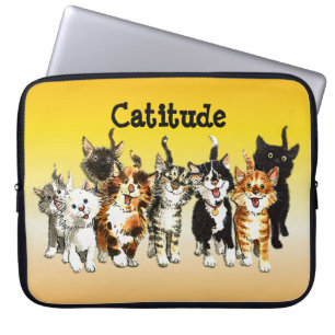 Funda Para Portátil Catitude Cute Kitty Cats Laptop Sleeve