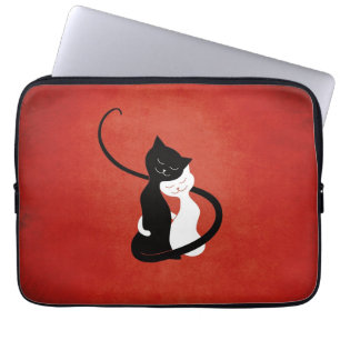 Funda Para Portátil Cats de amor rojo