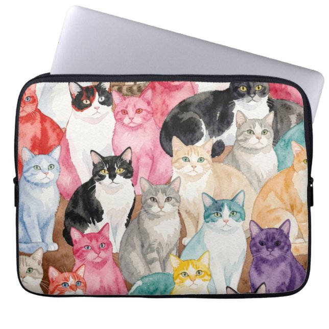 Funda Para Portátil Cats in Multicolour laptop case (Frente)