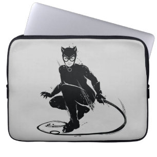 Funda Para Portátil Catwoman Posando con Pincel de Tinta
