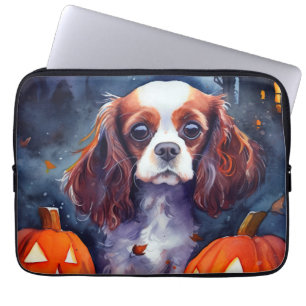 Funda Para Portátil Cavalier de Halloween King Charles Spaniel