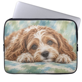 Funda para portátil Cavapoo | Amante del perro Cav
