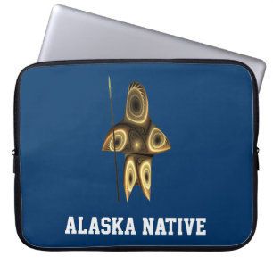 Funda Para Portátil Cazador inuit fractal - Nativo de Alaska