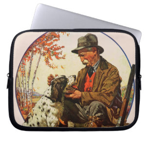 Funda Para Portátil Cazador y perro de aguas