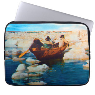 Funda Para Portátil Cazadores esquimales vintage de Alaska EE. UU.