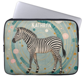 Funda Para Portátil Cebra caprichosa personalizada