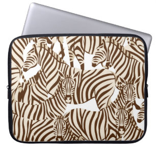 Funda Para Portátil Cebras, sabana silvestre, patrón sin soldadura