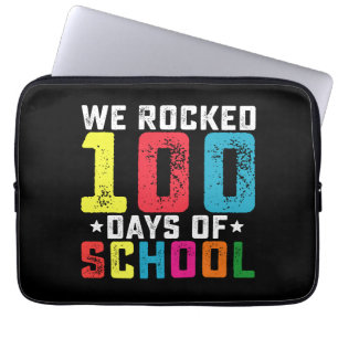 Funda Para Portátil Celebramos 100 Días de Escuela Maestro Estudiante