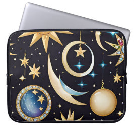 Funda Para Portátil Celestial De Luna Y Estrellas