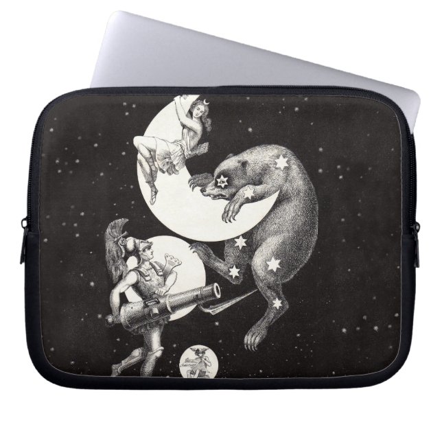 Funda Para Portátil Celestial Moon Sky Universe God Night Illustration (Frente)
