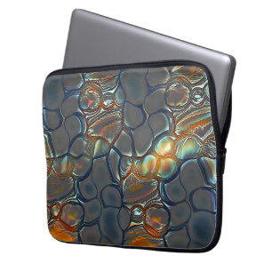 Funda Para Portátil Células grises quemadas manchadas a luz de oro sua