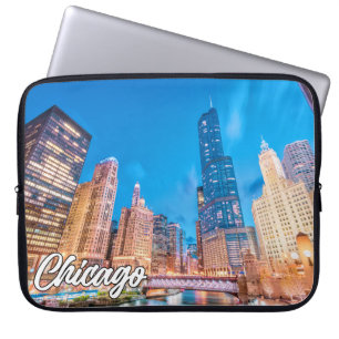 Funda Para Portátil Centro de Chicago, Illinois, Estados Unidos