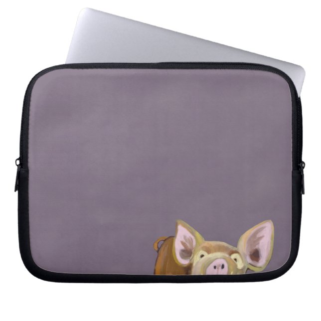 Funda Para Portátil Cerdo del peekaboo (Frente)