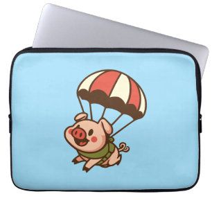 Funda Para Portátil Cerdo paracaidista